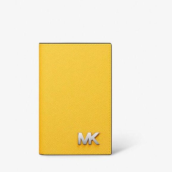 【1MK】 NEW MK Saffiano Bifold Card Case Yellow - Picture 1 of 1